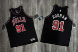 Jersey BULLS #91 Rodman (Negro)