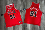 Jersey BULLS #91 Rodman (Rojo)