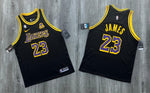 Jersey Lakers #23 (James) Negro/Morado