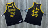 Jersey Lakers #23 (James) Negro/Negro